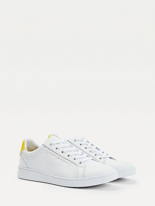 Tommy Hilfiger Premium Tennis Inspired Hybrid Sneakers Damen Gelb | AT841JMZG