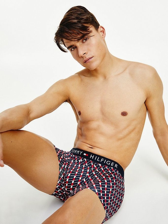 Tommy Hilfiger Print Trunks Unterwäsche Herren Dunkelblau | AT817GXRE