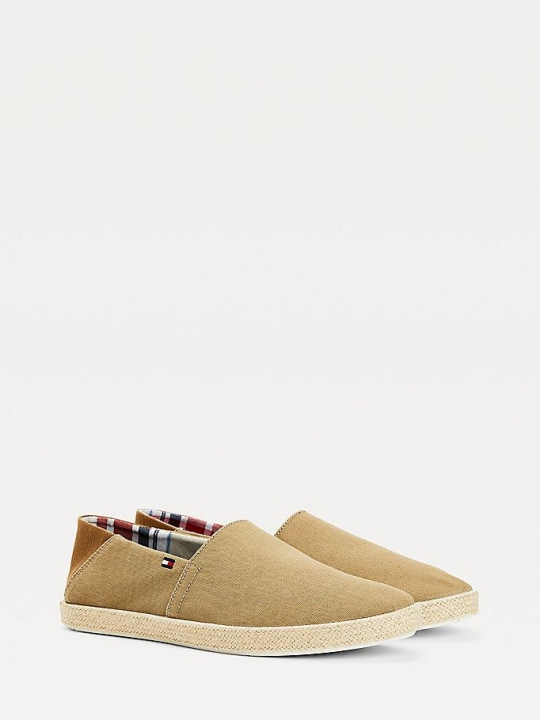 Tommy Hilfiger Pure Baumwoll Jute Sole Espadrilles Freizeitschuhe Herren Braun | AT607XHNE