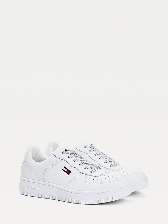 Tommy Hilfiger Reflective Low-Top Sneakers Damen Weiß | AT182PUZE