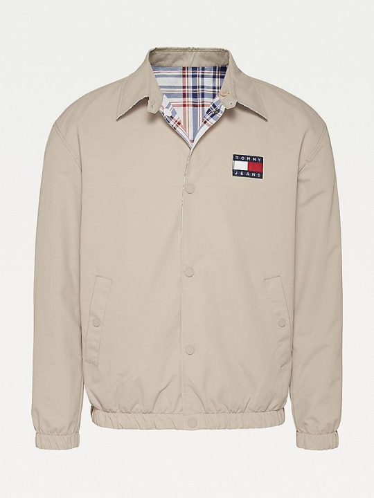 Tommy Hilfiger Reversible Checked Badge Jacke Herren Beige | AT097SPTQ