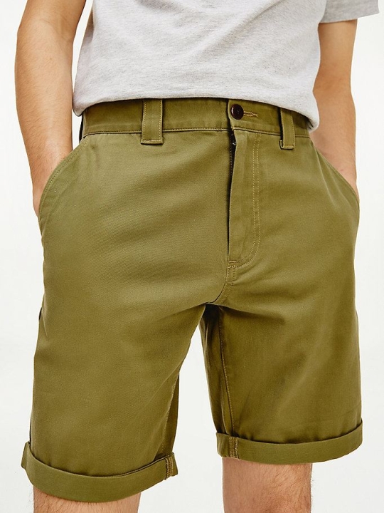 Tommy Hilfiger Scanton Regular Chino Kurze Hose Herren Olivgrün | AT014QGIT