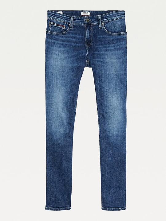 Tommy Hilfiger Scanton Slim Mid Wash Jeans Herren Blau | AT418QHIA