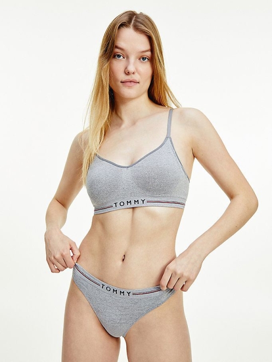 Tommy Hilfiger Seamless Logo Tanga Unterwäsche Damen Grau | AT304CYQK