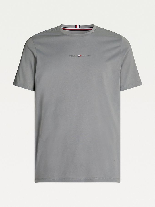 Tommy Hilfiger Shoulder Logo Slim Fit T-shirts Herren Silber | AT289AZUB