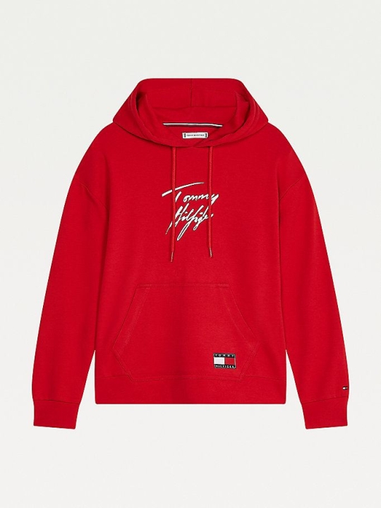 Tommy Hilfiger Signature Logo Nachtwäsche Damen Rot | AT724PYRV