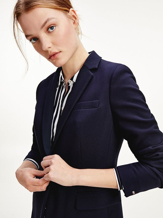 Tommy Hilfiger Single Breasted Blazer Damen Dunkelblau | AT235EPDL