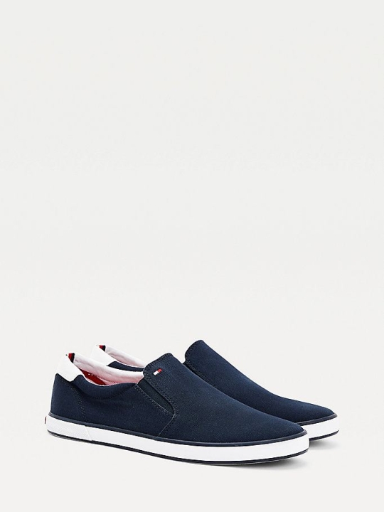 Tommy Hilfiger Slip-On Sneakers Herren Dunkelblau | AT476AIKT