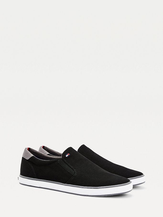 Tommy Hilfiger Slip-On Sneakers Herren Schwarz | AT182FLID