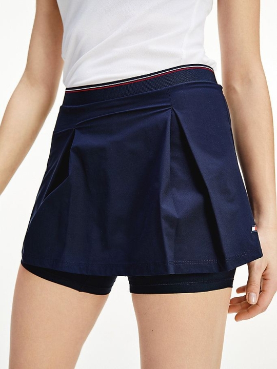 Tommy Hilfiger Sport Slim Wasser Repellent Woven Skorts Kurze Hose Damen Dunkelblau | AT421GDSM