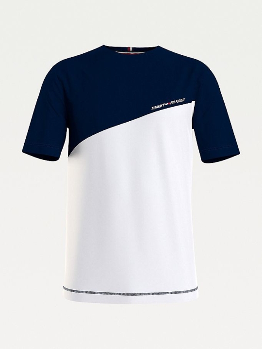 Tommy Hilfiger Sport TH Cool Colour-Blocked T-shirts Herren Weiß | AT536VGAY