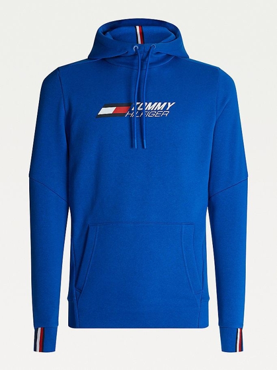 Tommy Hilfiger Sport TH Cool Flex Fleece Hoodie Herren Blau | AT970FGOU