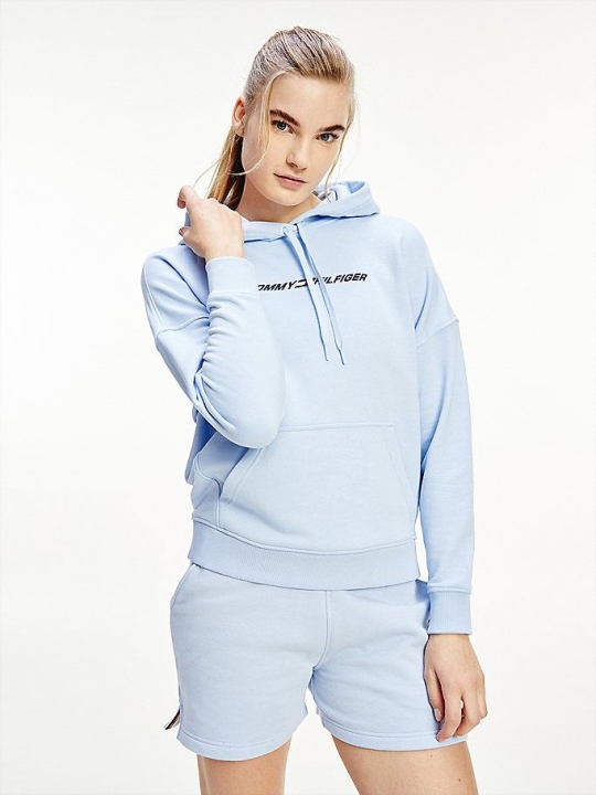 Tommy Hilfiger Sport TH Cool Relaxed Fit Hoodie Damen Blau | AT164RFOL