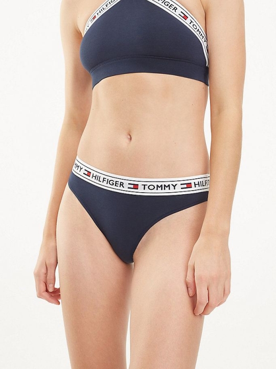 Tommy Hilfiger Stretch Baumwoll Brazilian Briefs Unterwäsche Damen Navy | AT619EFML