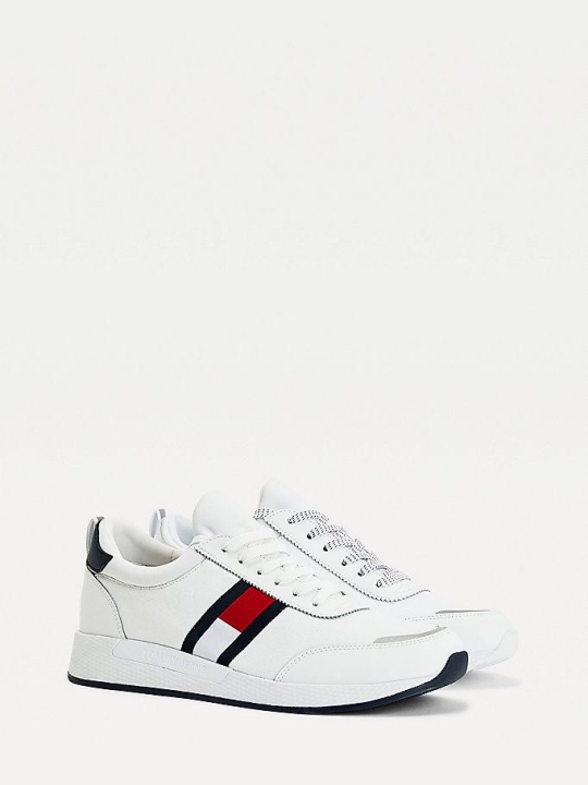 Tommy Hilfiger Stretch Spitze-Up Sneakers Herren Weiß | AT527JGWX