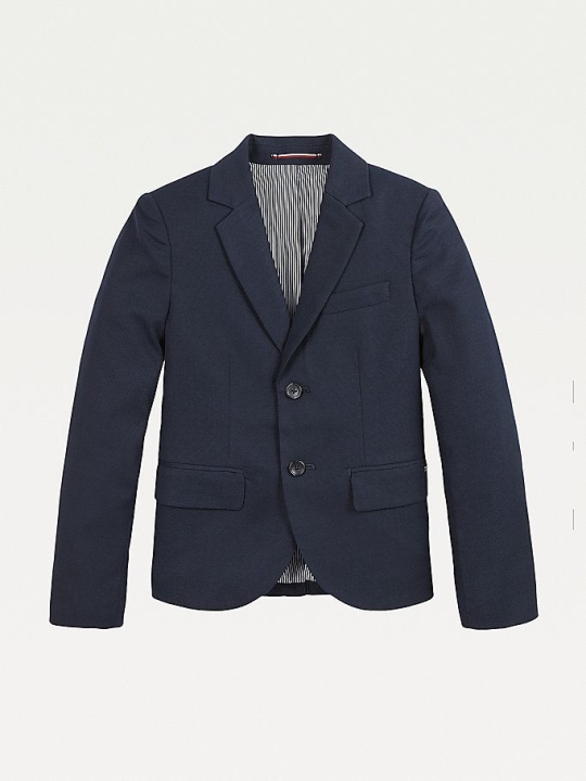 Tommy Hilfiger Stretch Viscose Single Breasted Jacke Kinder Hellnavy | AT596KAQI