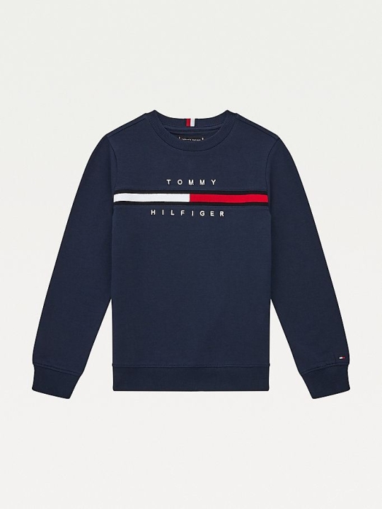 Tommy Hilfiger TH Cool Logo Sweatshirts Kinder Hellnavy | AT291STBL