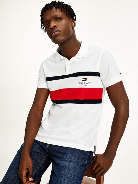 Tommy Hilfiger TH Cool Slim Fit Polo Shirts Herren Weiß | AT678LSJB