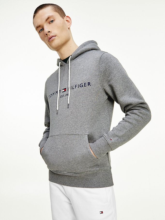 Tommy Hilfiger TH Flex Fleece Hoodie Herren Dunkelgrau | AT249TDOZ