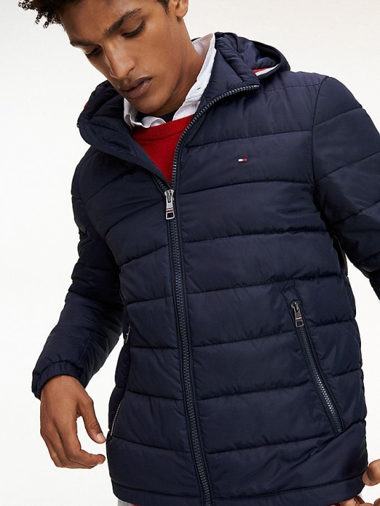 Tommy Hilfiger TH Tech Gesteppt Mit Kapuze Jacke Herren Dunkelblau | AT706YXRG