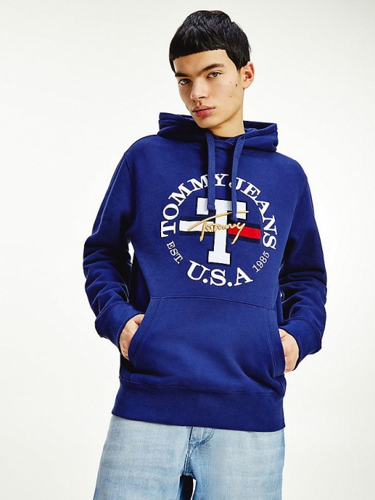 Tommy Hilfiger Textured Logo Gerippt Hoodie Herren Tiefesgrau | AT456NOAY