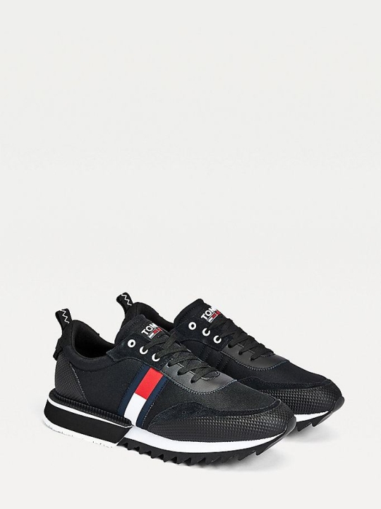 Tommy Hilfiger The Stollen Sneakers Herren Schwarz | AT389EZVR