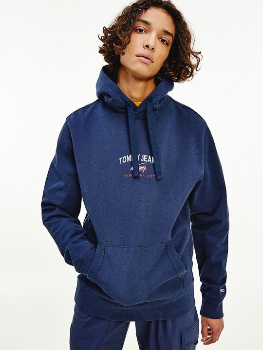 Tommy Hilfiger Timeless Organic Baumwoll Hoodie Herren Hellnavy | AT301GOIW