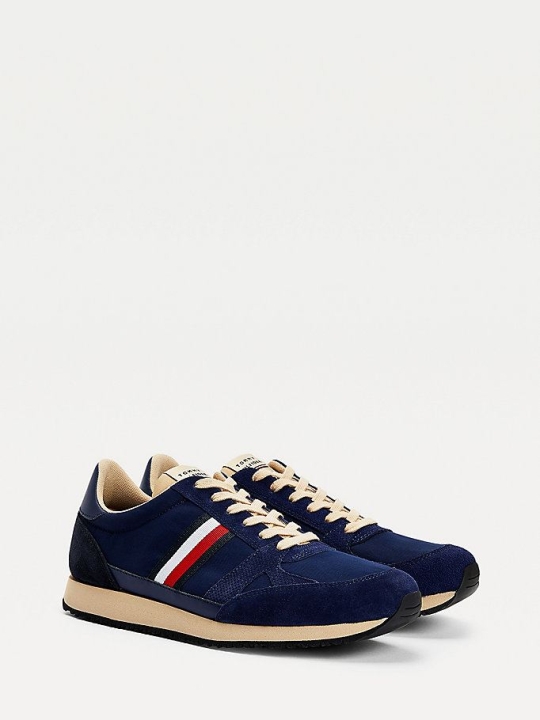 Tommy Hilfiger Vintage Mixed Texture Sneakers Herren Navy | AT365KXNT