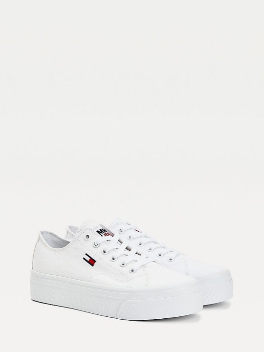 Tommy Hilfiger Vulcanised Flatform Sneakers Damen Weiß | AT374ZGEX