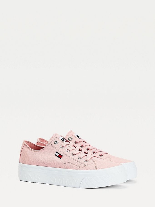 Tommy Hilfiger Vulcanised Flatform Sneakers Damen Rosa | AT618OVZB