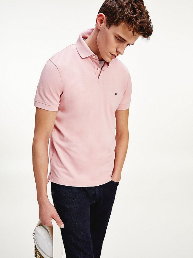 Tommy Hilfiger 1985 Regular Fit Polo Shirts Herren Rosa | AT795EMCB