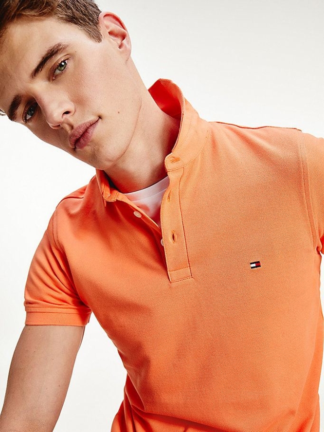 Tommy Hilfiger 1985 Slim Fit Polo Shirts Herren Orange | AT478YBZE