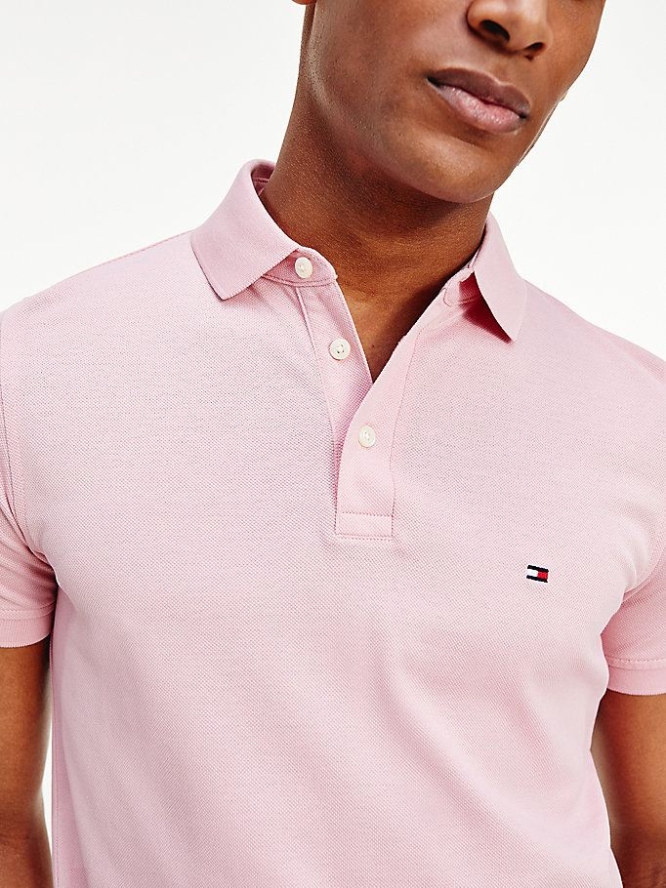 Tommy Hilfiger 1985 Slim Fit Polo Shirts Herren Rosa | AT629DWJA