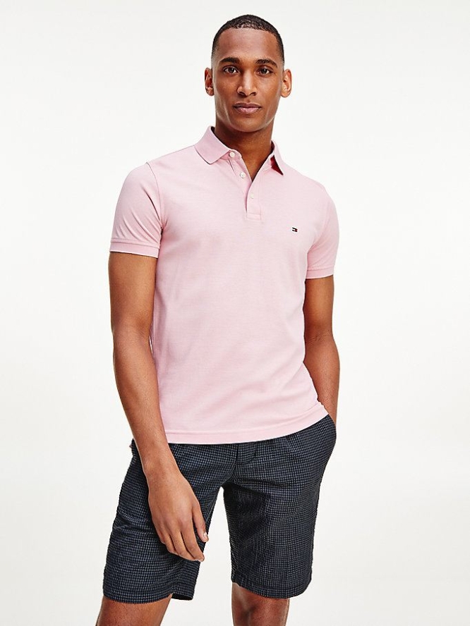 Tommy Hilfiger 1985 Slim Fit Polo Shirts Herren Rosa | AT629DWJA