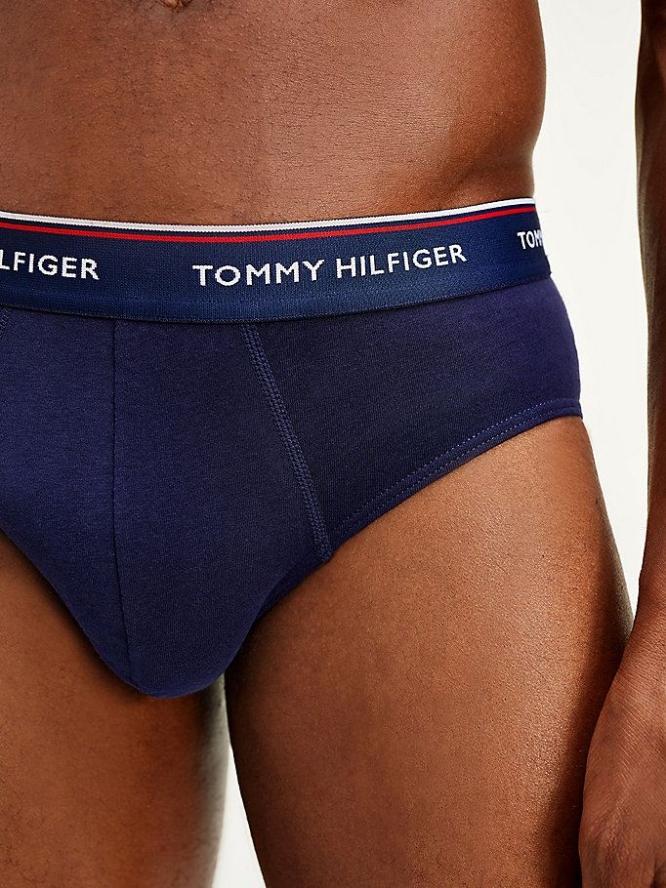 Tommy Hilfiger 3-Pack Baumwoll Briefs Unterwäsche Herren Mehrfarbig Navy | AT203JNHS