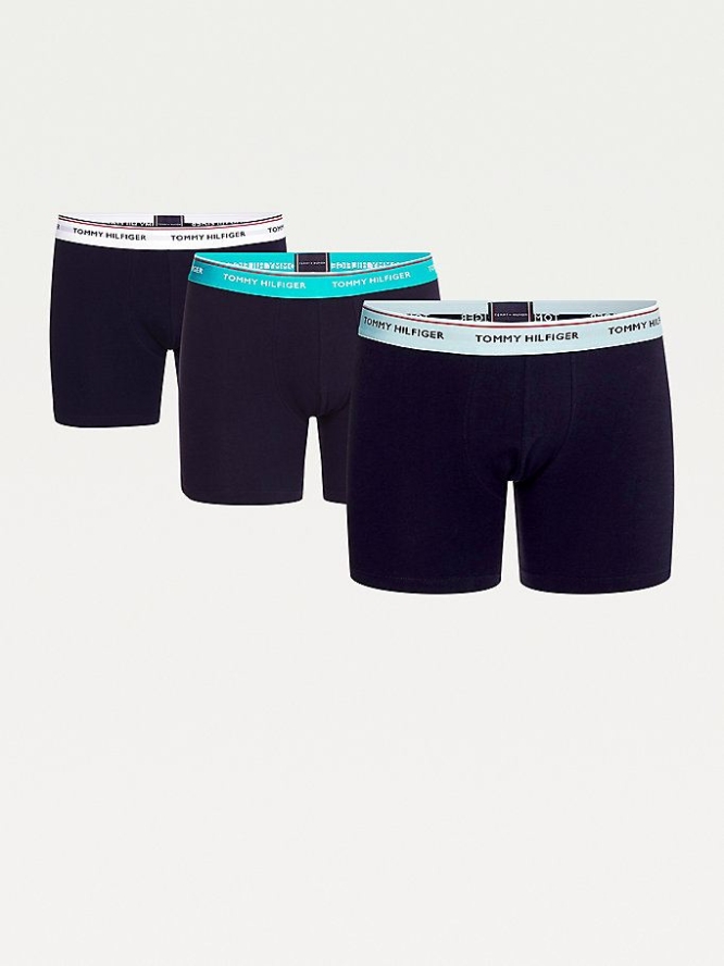 Tommy Hilfiger 3-Pack Organic Baumwoll Boxer Briefs Unterwäsche Herren Weiß | AT619RXAS