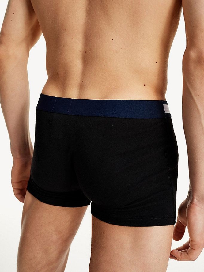 Tommy Hilfiger 3-Pack Statement Waistband Trunks Unterwäsche Herren Schwarz Schwarz | AT359KGCL