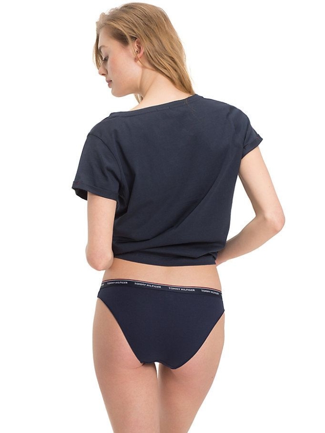 Tommy Hilfiger 3-Pack Stretch Baumwoll Briefs Unterwäsche Damen Navy Navy | AT140XUSI