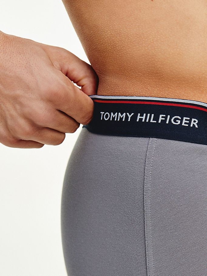 Tommy Hilfiger 3-Pack Stretch Baumwoll Trunks Unterwäsche Herren Gelb Türkis | AT361LPOH