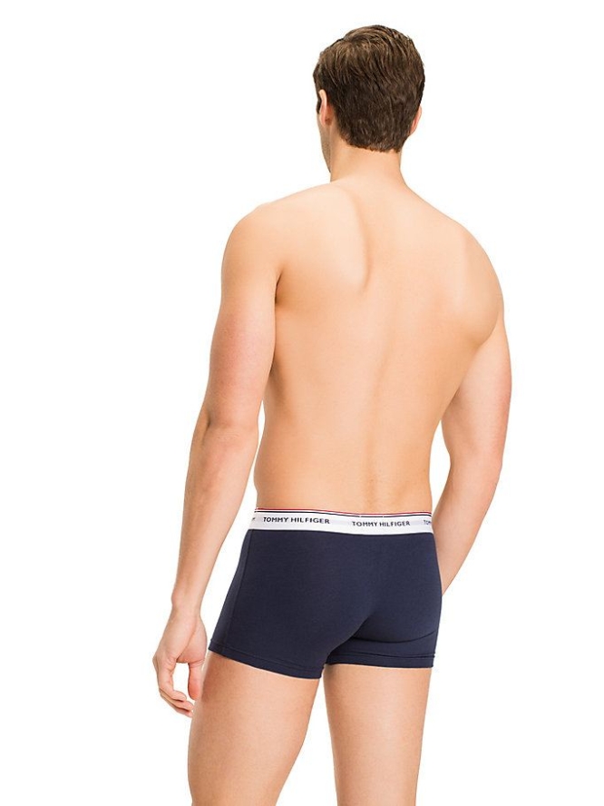 Tommy Hilfiger 3-Pack Stretch Baumwoll Trunks Unterwäsche Herren Mehrfarbig Navy | AT896VQHN