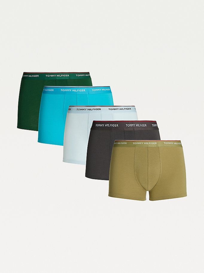 Tommy Hilfiger 5-Pack Logo Stretch Trunks Unterwäsche Herren Grau | AT690YSNG