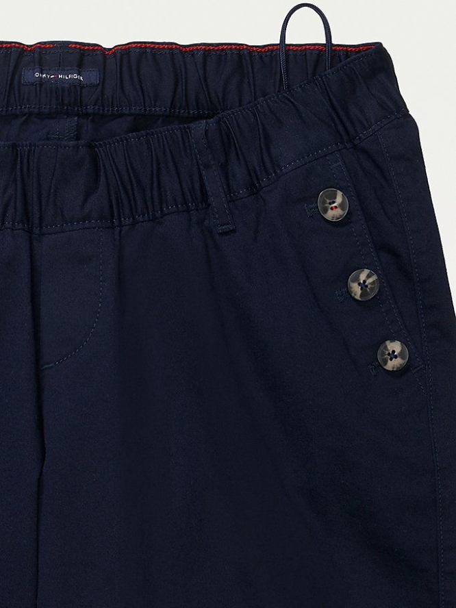 Tommy Hilfiger Adaptive Button Detail Kurze Hose Damen Navy | AT907SOLQ