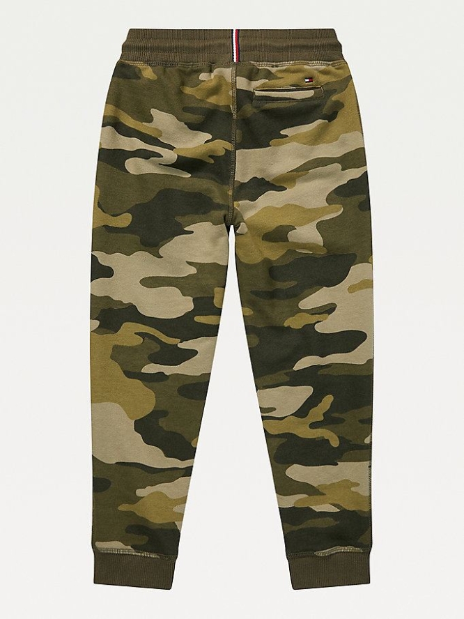 Tommy Hilfiger Adaptive Camo Knit Jogginghose Kinder Grün | AT219MNPB