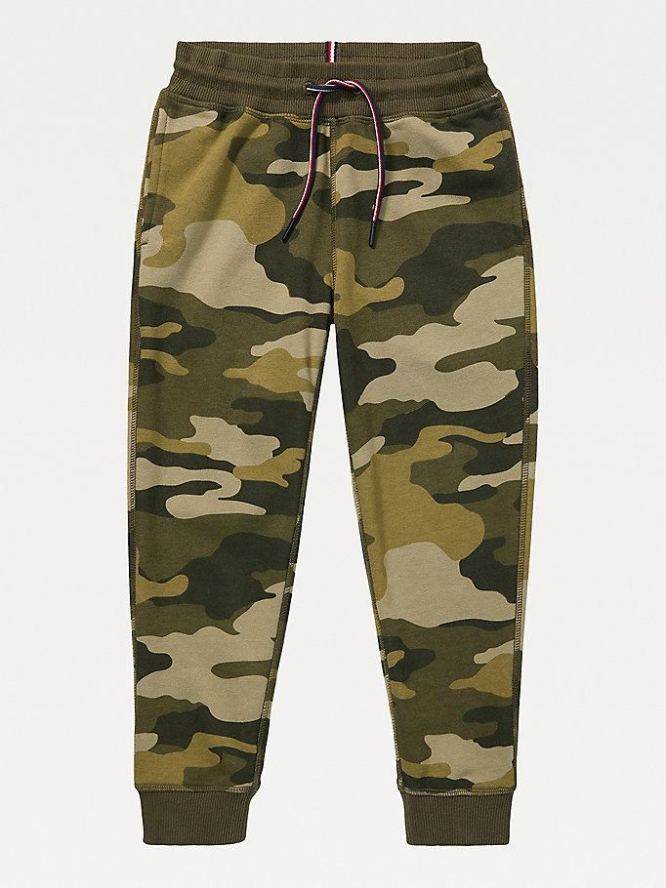 Tommy Hilfiger Adaptive Camo Knit Jogginghose Kinder Grün | AT219MNPB