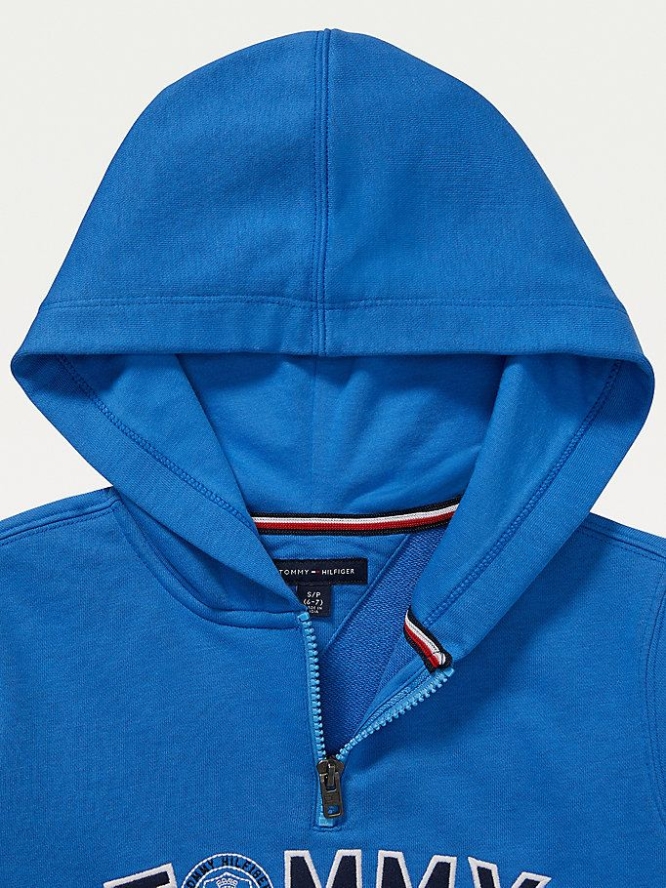 Tommy Hilfiger Adaptive Colour-Blocked Hoodie Kinder Blau | AT369LREU