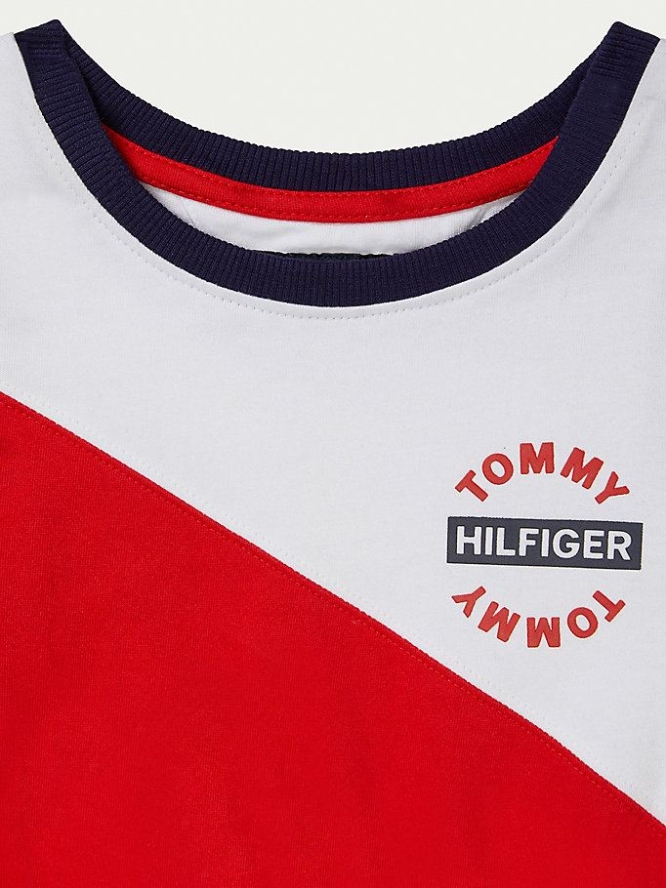 Tommy Hilfiger Adaptive Colour-Blocked Ärmellose Kleider Kinder Weiß | AT765VJRT