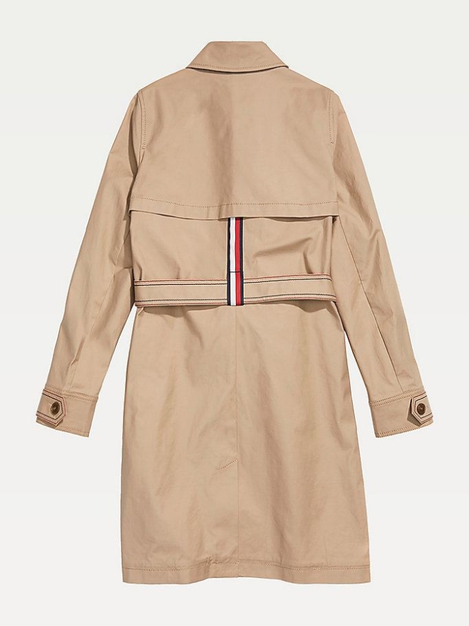 Tommy Hilfiger Adaptive Klassische Trench Jacke Damen Khaki | AT391AYUI