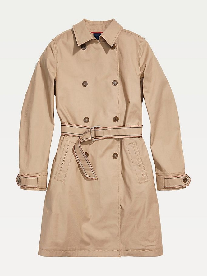 Tommy Hilfiger Adaptive Klassische Trench Jacke Damen Khaki | AT391AYUI