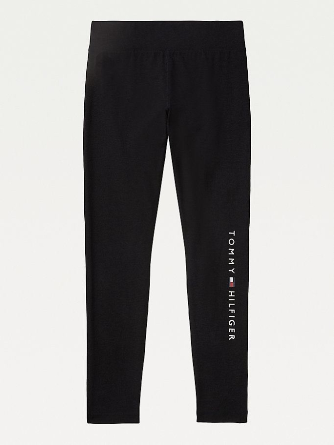 Tommy Hilfiger Adaptive Logo Leggings Damen Schwarz | AT796BPFA