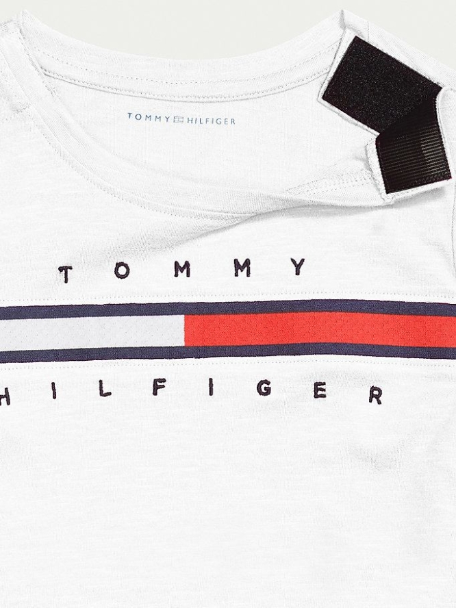 Tommy Hilfiger Adaptive Pure Baumwoll Logo T-shirts Kinder Weiß | AT295ABVK